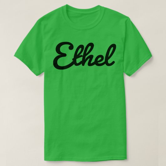 Ethel名タイポグラフィ Tシャツ (デザイン正面)