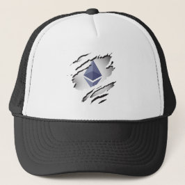 Ether引き裂かれたロゴのリビールイメージ – Trucker Hat キャップ