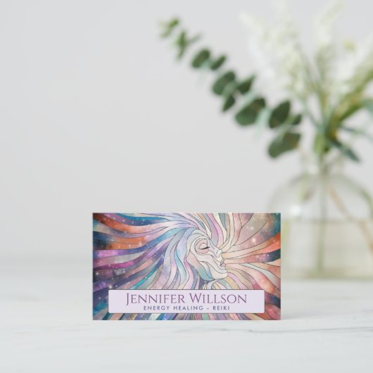 Etherealつながり – 宇宙エネルギーフロー 名刺 (スタンド正面)