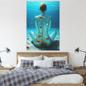 Etherealの表現：抽象芸術の女性» キャンバスプリント (インサイチュ (寝室))