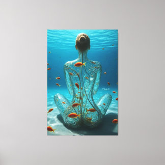 Etherealの表現：抽象芸術の女性» キャンバスプリント