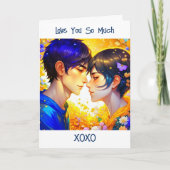 Etherealアニメカップルのバレンタインデー カード (正面)