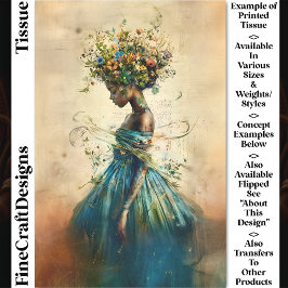 Etherealアフリカ系アメリカ人女性CZ4Lデコページ 薄葉紙