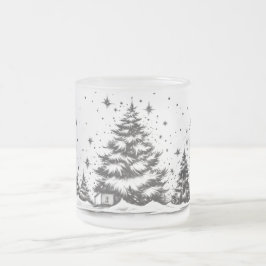 Etherealインクインプレッション：インクラインのクリスマスガラス フロストグラスマグカップ