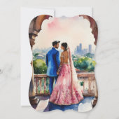 Etherealインディアン結婚の「水彩平板カード」 (裏面)