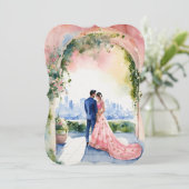 Etherealインディアン結婚の「水彩平板カード」 (スタンド正面)