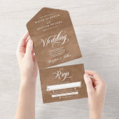 EtherealエレガンスクレーEmber水色結婚の オールインワン招待状 (貼ってはがせる)