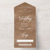 EtherealエレガンスクレーEmber水色結婚の オールインワン招待状 (内側)