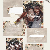 Etherealエレガンスリハーサルディナーフォトオーバーレイ インビテーションポストカード