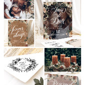 Etherealエレガンスリハーサルディナーフォトオーバーレイ インビテーションポストカード