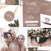 Etherealエレガンスローズウッドピンクウォーター結婚カラー 招待状