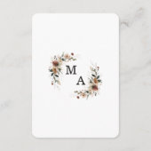 Etherealエレガンス結婚のドレスコードカラーパレット エンクロージャーカード (裏面)