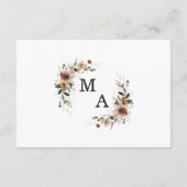 Etherealエレガンス結婚フローラのウェブサイトQRコード エンクロージャーカード (裏面)