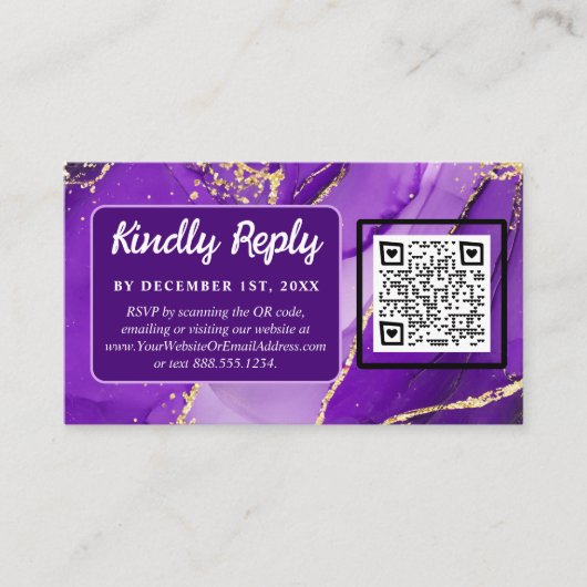 Etherealエレガンス：パープルゲードインスパイア結婚ズ エンクロージャーカード (正面)