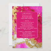 Etherealエレガンス：ホットピンクインスパイアグア結婚ス 招待状 (裏面)