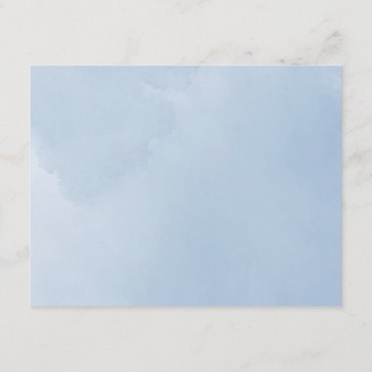Etherealクラウドブルースカイスクリプトウォーターカラーホテル エンクロージャーカード (裏面)