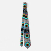 Etherealコズミックアイモノグラムカラフル抽象芸術アート ネクタイ (裏面)