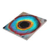 Etherealコズミックアイモノグラム鮮やか抽象芸術アート タイル (側面)