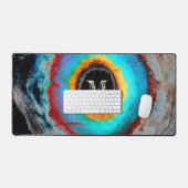Etherealコズミックアイモノグラム鮮やか抽象芸術アート デスクマット (キーボード&マウス)