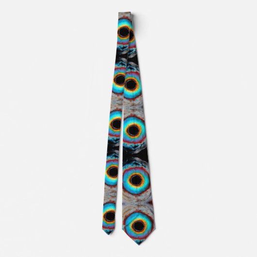 Etherealコズミックアイモノグラム鮮やか抽象芸術アート ネクタイ (裏面)