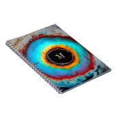 Etherealコズミックアイモノグラム鮮やか抽象芸術アート ノートブック (右側)