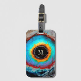 Etherealコズミックアイモノグラム鮮やか抽象芸術アート ラゲッジタグ