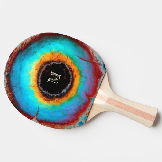 Etherealコズミックアイモノグラム鮮やか抽象芸術アート 卓球ラケット (横)