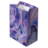 Etherealコットンキャンディマーブルウォーターカラーファンタジー ミディアムペーパーバッグ (裏面アングル)