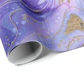 Etherealコットンキャンディマーブルウォーターカラーファンタジー ラッピングペーパー (ロールコーナー)