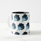 Etherealシーシェルベクトルデザイン ツートーンマグカップ (正面左)