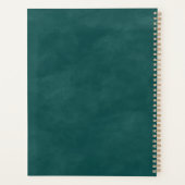 Etherealダークティール(緑がかった色)&銅秋の結婚式計画 プランナー手帳 (裏面)