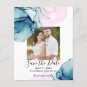 Etherealティール（緑がかった色）エレガントピンクInky日付を保存 (正面)