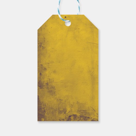 Etherealドラゴンフライティール（緑がかった色）と金ゴールド月のギフトラベル ギフトタグ (裏面)