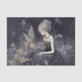 Etherealバタフライモノクロファンタジー切り離 薄葉紙 (正面)