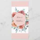 Etherealバラ·金ゴールド·エレガントフローラ結婚のメニュー メニュー (裏面)