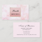 Etherealピンクローズ《写真》ぼけ味エレガント金ゴールドのフレーム 名刺 (正面/裏面)