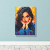 Etherealフローラ美しい – ソフトドリーミーアート キャンバスプリント (インサイチュ (ウッドフロア))