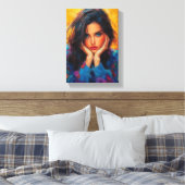 Etherealフローラ美しい – ソフトドリーミーアート キャンバスプリント (インサイチュ (寝室))