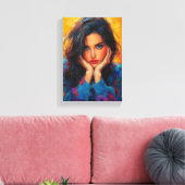 Etherealフローラ美しい – ソフトドリーミーアート キャンバスプリント (インサイチュ (リビング))