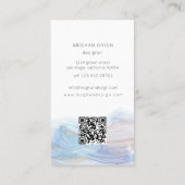 etherealブルーアルコールインクビジネスモダンカード 名刺 (裏面)