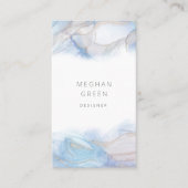 etherealブルーアルコールインクビジネスモダンカード 名刺 (正面)