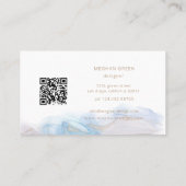 Etherealブルーアルコールインクビジネスモダンカード 名刺 (裏面)