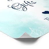 Etherealマグノリア花、ウェディングカード&ギフトポー ポスター (角)