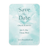 Etherealマグノリア花、日付磁石を保存 マグネット (縦)