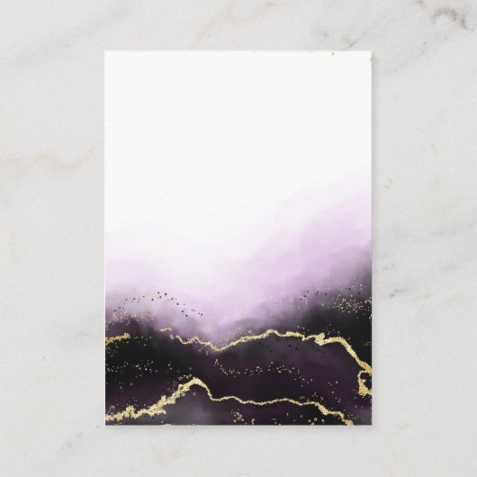 Etherealミストグラデーションアメジストムーディ結婚ーズ詳細 エンクロージャーカード (裏面)
