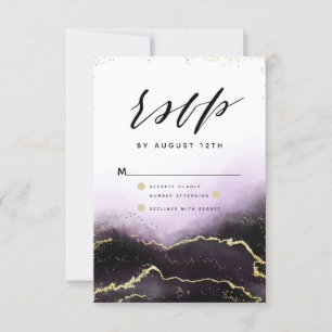 EtherealミストグラデーションアメジストGilded Moody RSVP