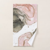 Etherealムーディピンクブラック金ゴールドインキーファンタジーグラム バスタオルセット (ハンドタオル)