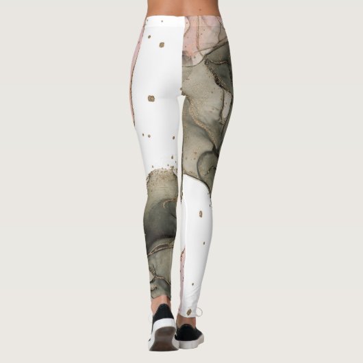 Etherealムーディピンクブラック金ゴールドインキーファンタジーグラム レギンス (裏面)