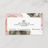 Etherealムーディピンクブラック金ゴールドインキーファンタジーグラム 名刺 (裏面)