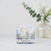 *~* EtherealムーンラベンダーフラワーズQRフローラAP70 スクエア名刺 (スタンド正面)